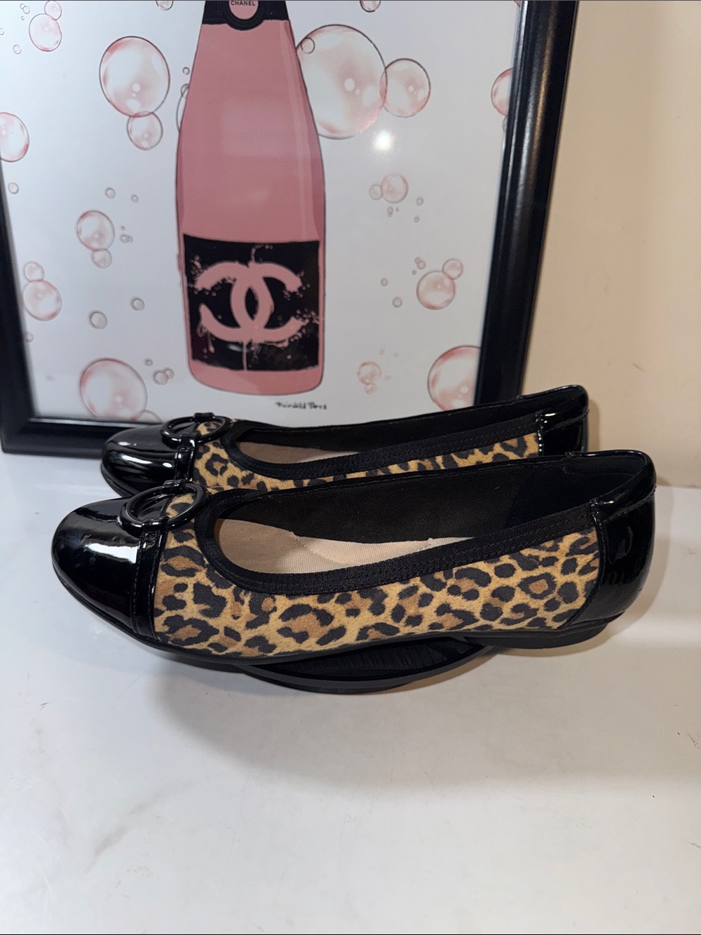 Clarks Gracelin Wind Leopard Print Ballet Flats  - Women’s Size 8M